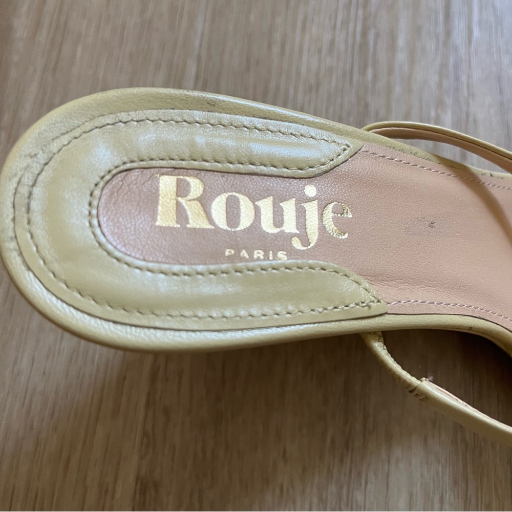 Rouje Paris Eve Wedge Mules Nappa Butter Yellow Size 37 - Picture 13 of 16